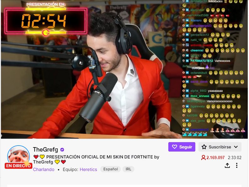 TheGrefg y 2.4 millones de espectadores en un live de Twitch